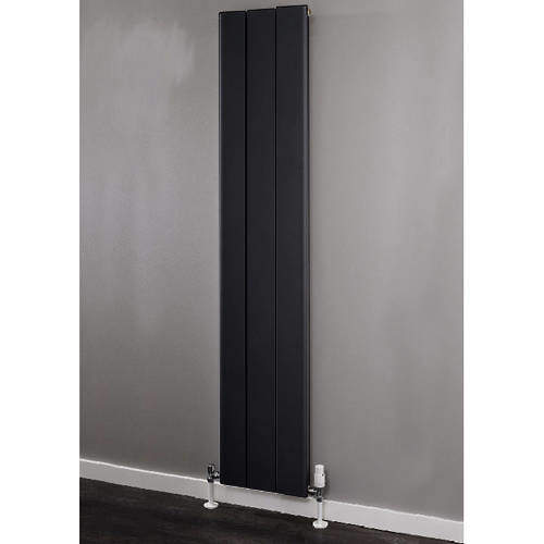 EcoHeat Radcliffe Vertical Aluminium Radiator 1500x476 (A Grey).