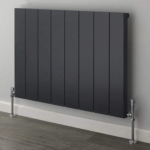 EcoHeat Radcliffe Horizontal Aluminium Radiator 500x1196 (A Grey).