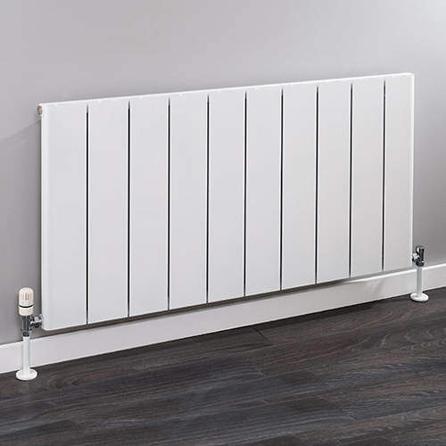 EcoHeat Radcliffe Horizontal Aluminium Radiator 500x1196 (White).