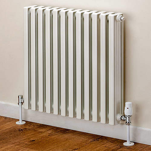 EcoHeat Woburn Horizontal Aluminium Radiator 668x1020 (White).