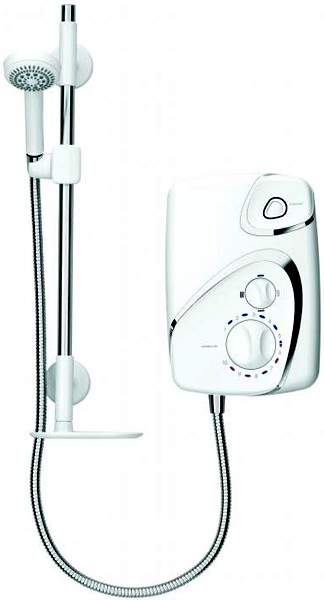 Galaxy Showers Aqua 9000 Electric Shower 8.5kW (White & Chrome).