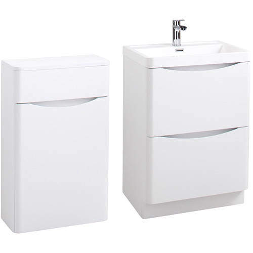 Italia Furniture Bali Bathroom Furniture Pack 06 (Gloss White).