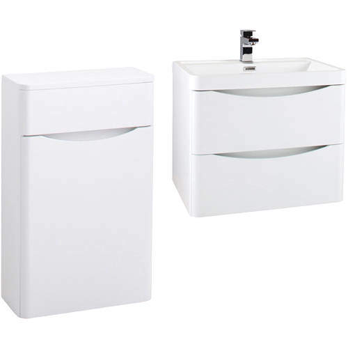 Italia Furniture Bali Bathroom Furniture Pack 07 (Gloss White).