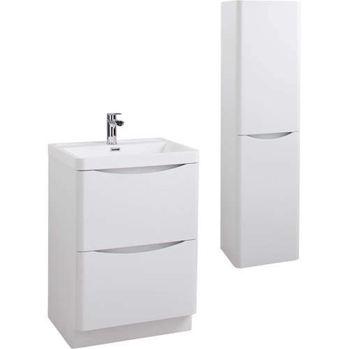 Italia Furniture Bali Bathroom Furniture Pack 04 (White Ash).