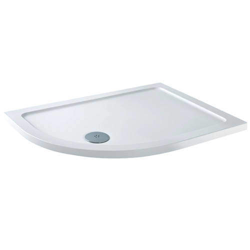 Tuff Trays Offset Quadrant Shower Tray & Waste 900x760mm (LH).