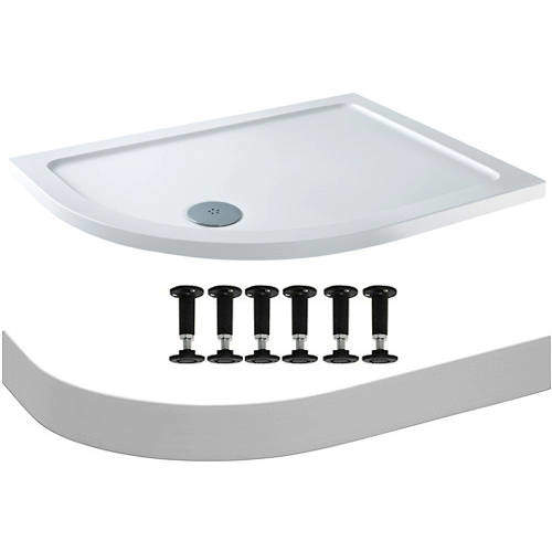 Tuff Trays Easy Plumb Offset Quadrant Shower Tray 1000x800mm (LH).