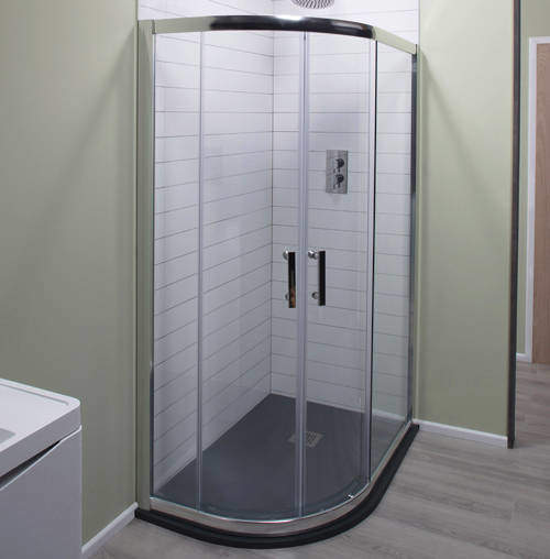 Oxford 1200x800mm Offset Quadrant Shower Enclosure, 6mm Glass (LH).