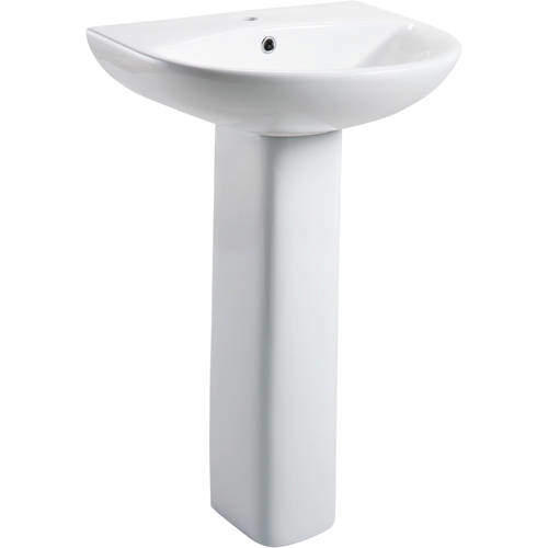 Oxford Spek Basin & Pedestal (1 Tap Hole).