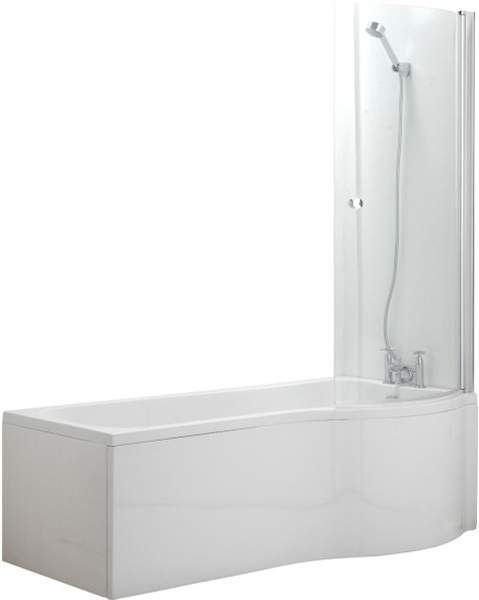 Hydra Complete Shower Bath (Right Hand). 1500x750mm.