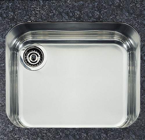 Rangemaster Atlantic Undermount 1.0 Bowl Steel Sink, Left Hand Waste.