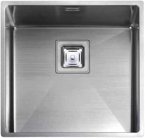 Rangemaster Atlantic Undermount 1.0 Bowl Square Steel Kitchen Sink.