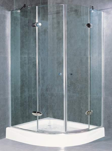 Matrix Enclosures Offset Quadrant. 1200x900mm. Reversible. 6mm Glass.