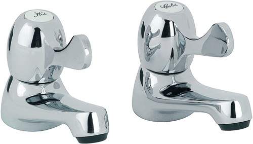 Mayfair Alpha Basin Taps With Lever Handles (Pair, Chrome).