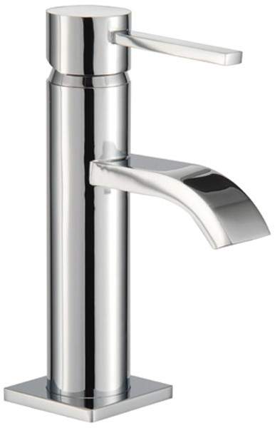 Mayfair Wave Cloakroom Mono Basin Mixer Tap (156mm High, Chrome).