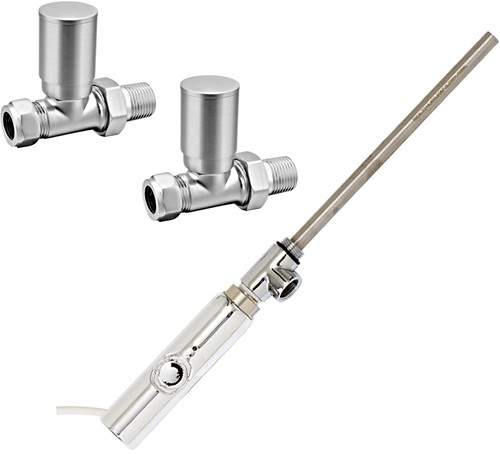 Phoenix Radiators Thermostatic Element Pack & Straight Valves  (600w).