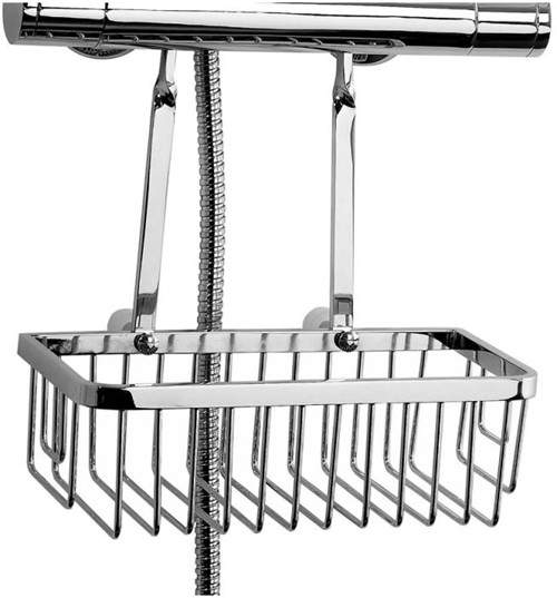 Phoenix Accessories Retro Fit Hanging Shower Basket & Bracket (Chrome).