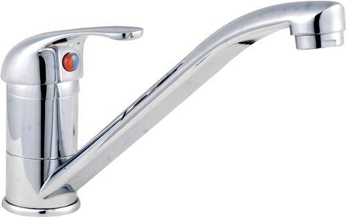 Crown D-Type Kitchen Tap With Swivel Spout (Chrome).