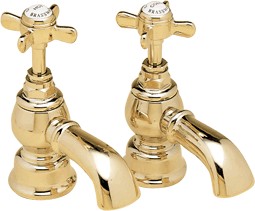 Galway Bath taps (Pair, Antique Gold)