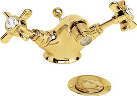 Galway Mono bidet mixer tap (Antique Gold) + Free pop up waste