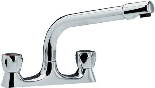 Solo Dualflow deck sink mixer tap (Chrome)