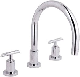 Monte Carlo 3 tap hole deck mounted bath mixer