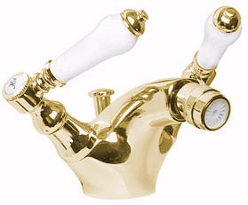 Ultra Bloomsbury Mono bidet mixer tap (Antique Gold)