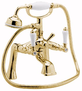 Ultra Bloomsbury Bath Shower Mixer (Antique Gold)