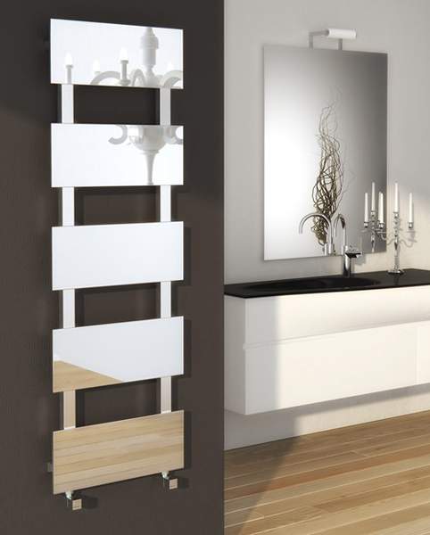 Reina Radiators Mirror Towel Radiator (Stainless Steel). 1133x473mm.