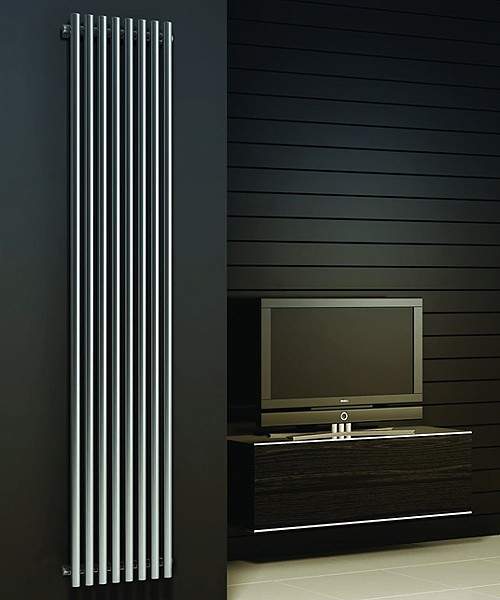 Reina Radiators Orthia Vertical Radiator (Polished Stainless Steel). 1800x295.