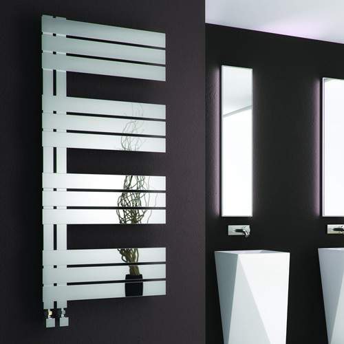 Reina Radiators Ricadi Towel Radiator (Stainless Steel). 840x500mm.