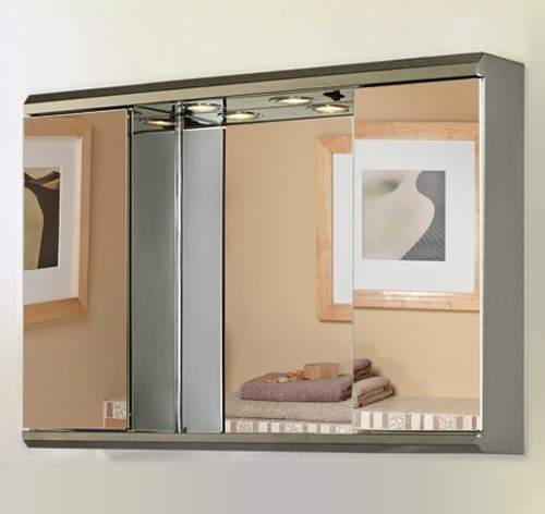 Roma Cabinets 2 Door Mirror Bathroom Cabinet & Lights.  800x550x130mm.