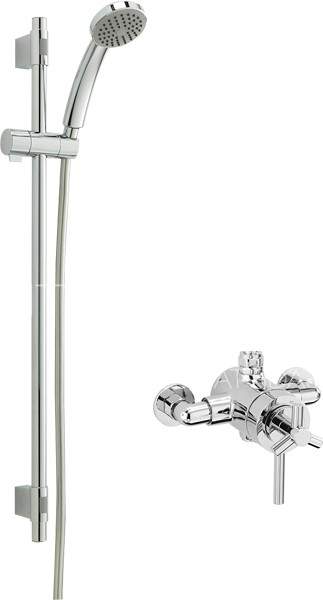 Sagittarius Zone Exposed Shower Valve With Slide Rail Kit (Chrome).