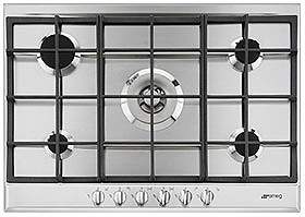 Smeg Gas Hobs 5 Burner Gas Hob With Rapid Burner. 72cm (Stainless Steel).