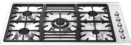 Smeg Gas Hobs Classic 5 Burner Gas Hob. 90cm (Stainless Steel).