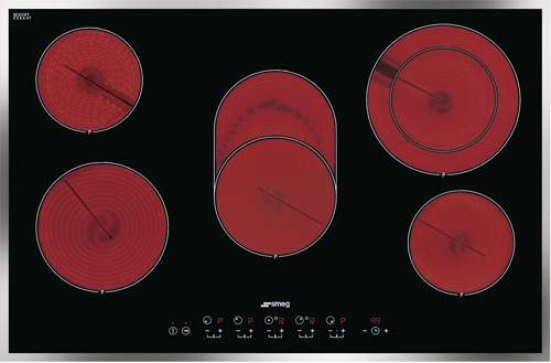 Smeg Ceramic Hobs 5 Ring Touch Control Ceramic Hob & Thin Frame. 77cm.