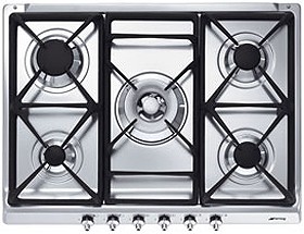 Smeg Gas Hobs Classic 5 Burner Gas Hob. 700mm.