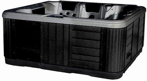 Hot Tub Midnight Ocean Hot Tub (Black Cabinet & Brown Cover).