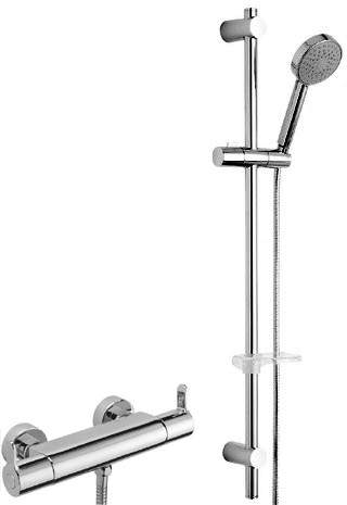 Tre Mercati Lollipop Thermostatic Bar Shower Valve With Slide Rail Kit.