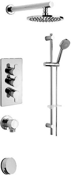 Tre Mercati Vamp Thermostatic 3 Way Shower Set (Chrome).