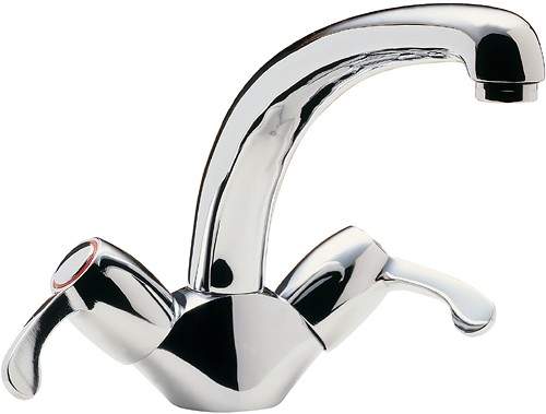 Tre Mercati Kitchen Capri Dual Flow Kitchen Tap With Lever Heads (Chrome).