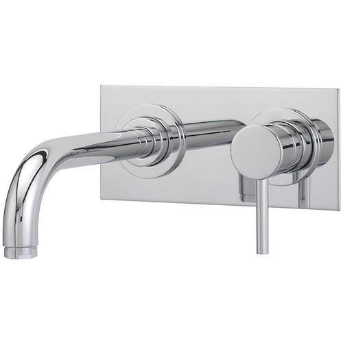 Tre Mercati Milan Wall Mounted Basin Mixer Tap (150mm Spout, Chrome).