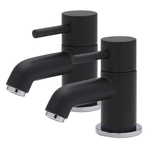 Tre Mercati Milan Bath Taps (Pair, Matt Black).