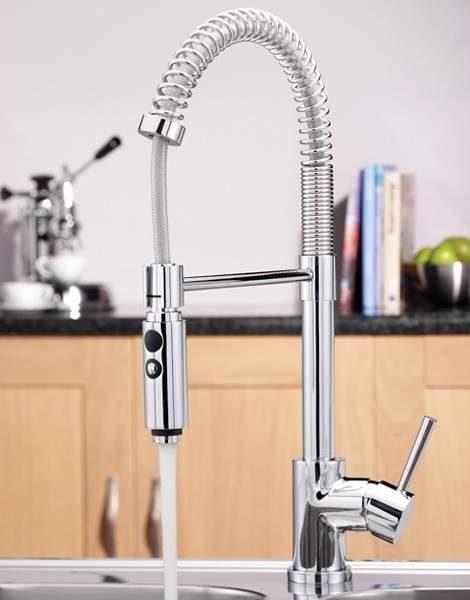 Tre Mercati Kitchen Cappuccino Kitchen Tap With Flexible Spray.