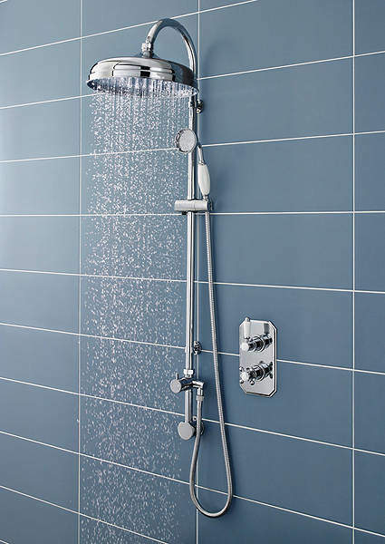 Pioneer Traditional Thermostatic Shower Valve & Rigid Riser Kit (Polymer).