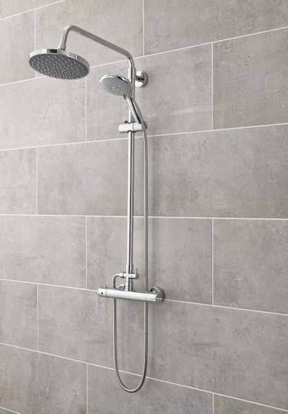 Ultra Showers Minimalist Thermostatic Bar Shower Valve & Telescopic Kit.