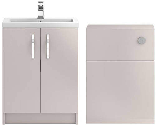 Hudson Reed Apollo Vanity Unit 600mm, Basin & WC Unit 600mm (Cashmere)