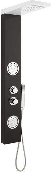 Ultra Showers Calgary Thermostatic Shower Panel (Black & White).