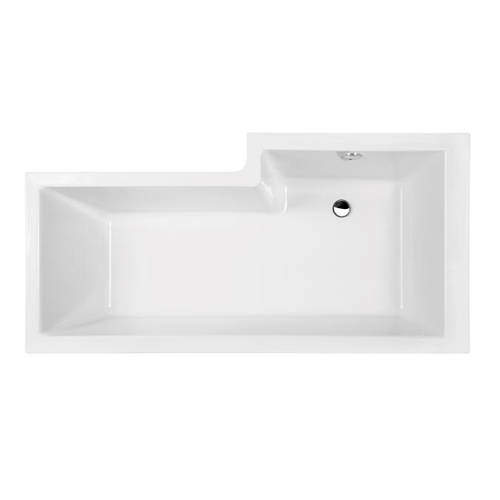 Crown Baths Square 1500mm Shower Bath Only (Left Handed).