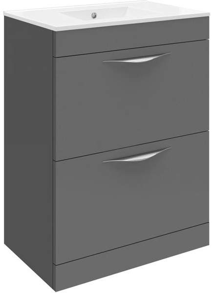 Hudson Reed Memoir 600mm Vanity Unit & 120 Basin (Grey).