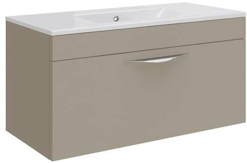 Hudson Reed Memoir 800 Wall Hung Vanity Unit & 123 Basin (Cashmere).